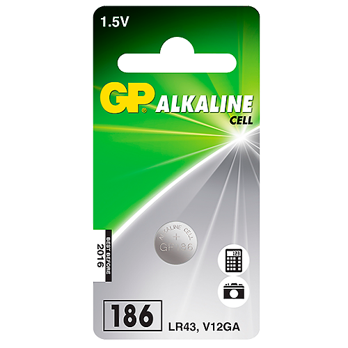 Knappcellsbatteri GP Alkaline LR43/186
