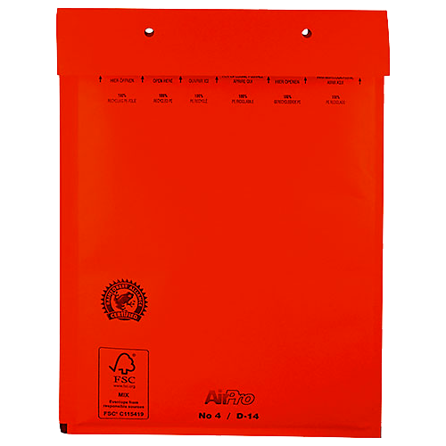 Bubbelpåse AirPro 230x340 mm röd 100/fp