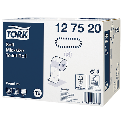 Toalettpapper Tork Mid-size Mjukt T6 27/fp