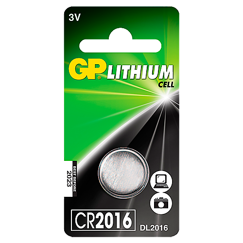 Knappcellsbatteri GP Litium CR2016