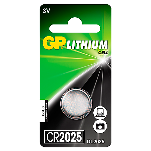 Knappcellsbatteri GP Litium CR2025