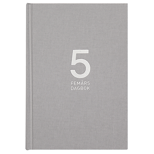 Dagbok 5 år grå