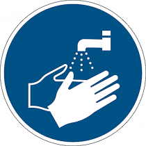 Varseldekal/golvdekal Tvätta händerna