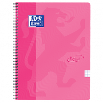 Anteckningsbok Oxford Touch A4+ rutat rosa