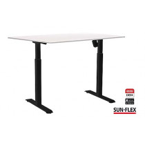 Sitt/ståbord Sun-Flex Easydesk Adapt II 160x80 cm svart/vit