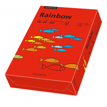 Färgat papper Rainbow A4 120 g intensivröd 250/fp
