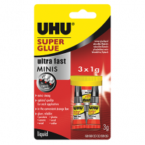 Snabblim UHU Super Ultra Fast Minis 3x1 g