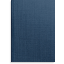 Anteckningsbok Burde blå linnetextil linjerad A4