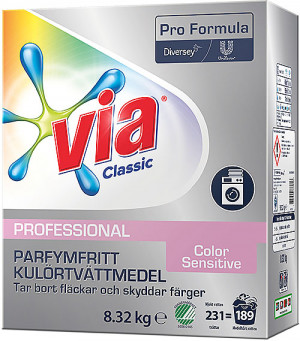 Tvättmedel Via Professional Plus Color Sensitive 8,32 kg