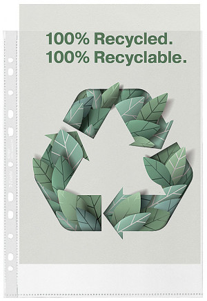 Plastficka Esselte Recycled A4 100 my 50/fp