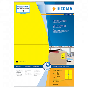 Etiketter Herma Special 105x148 mm gul 400/fp